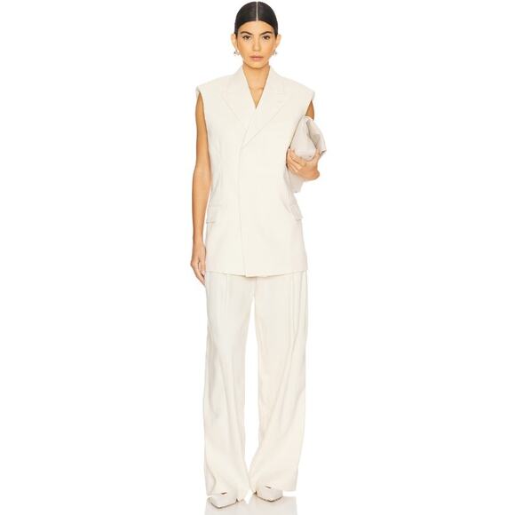 HELMUT LANG Oversized Linen-Blend Blazer Vest Large - Picture 5 of 14